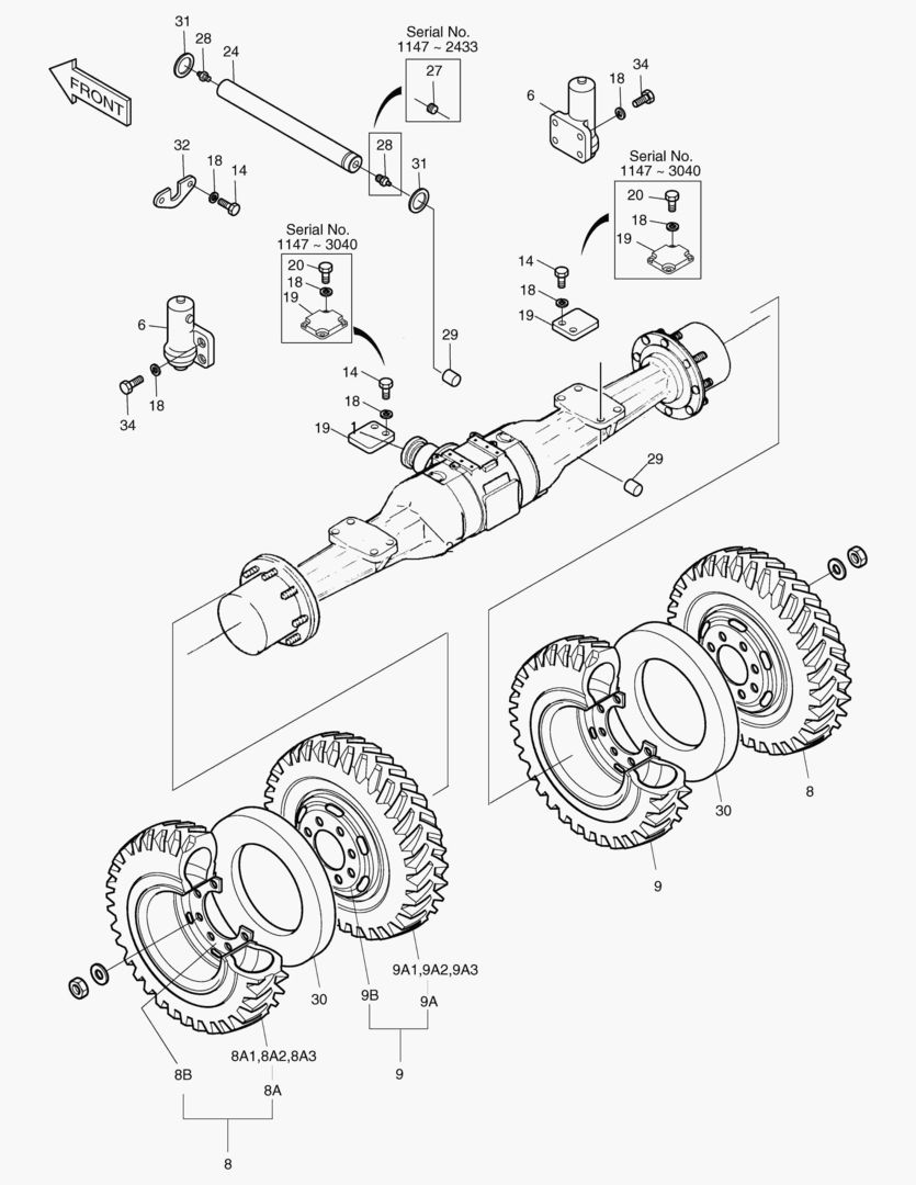 Спецтехника 2100 POWER TRAIN(1)-FRONT AXLE [1147~]