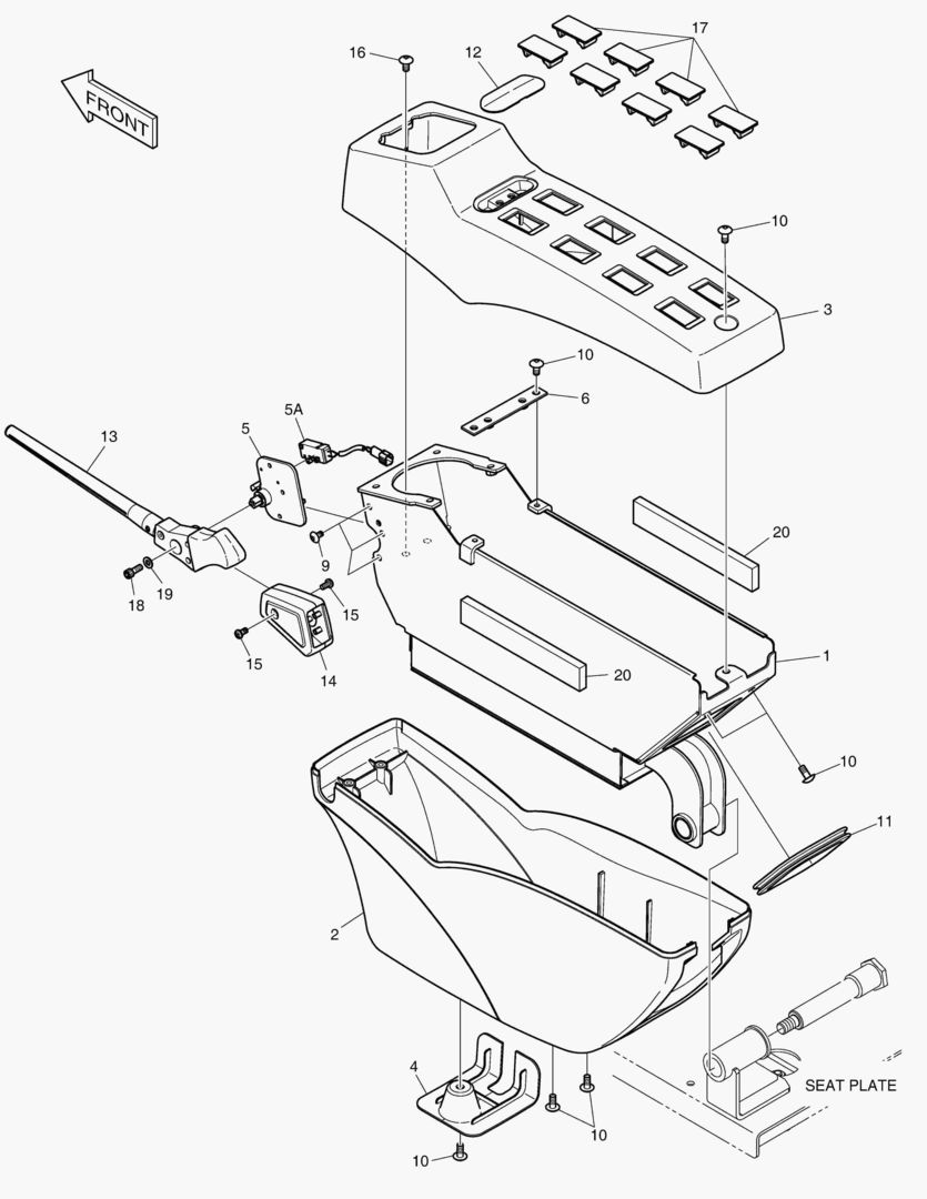 ПУЛЬТ УПРАВЛЕНИЯ - ЛЕВОСТОРОННИЙ