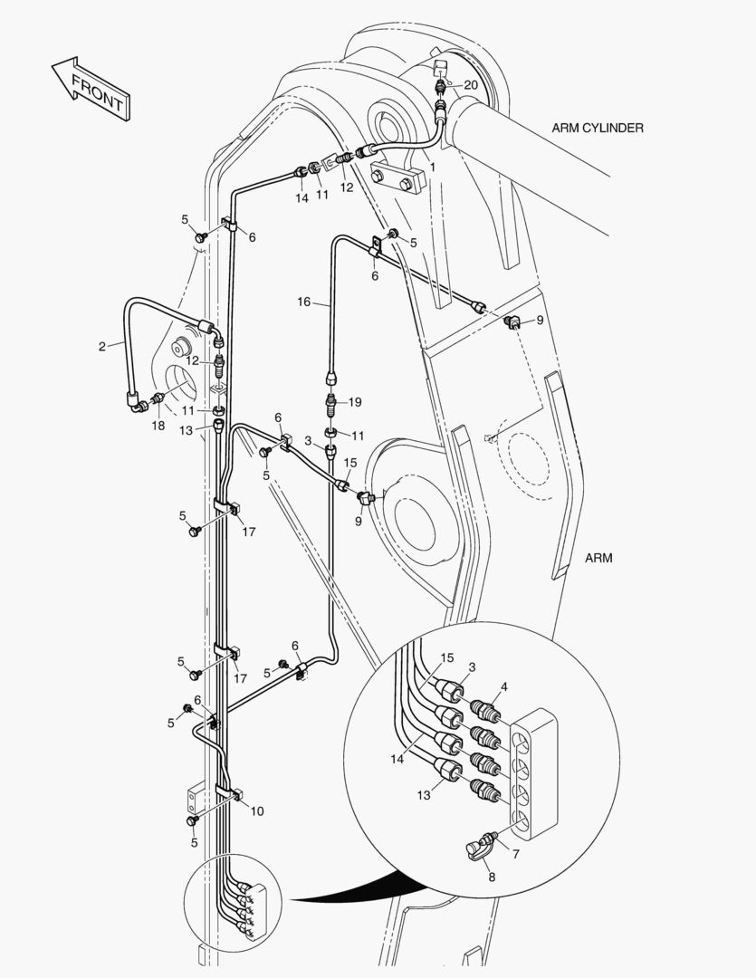 ТРУБОПРОВОД СМАЗОЧНОЙ СИСТЕМЫ - РУКОЯТЬ 3.35 м