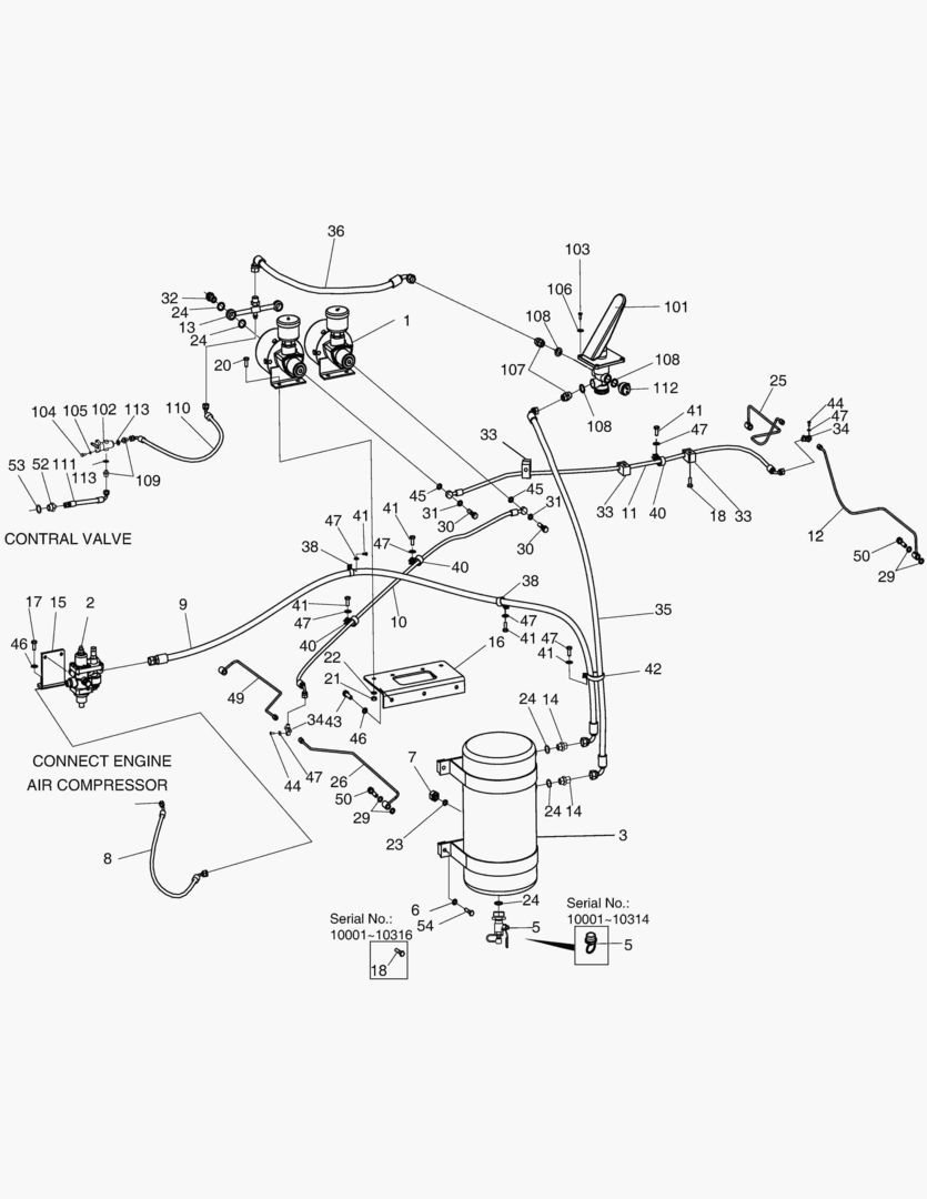 Спецтехника 1250 BRAKE PIPING