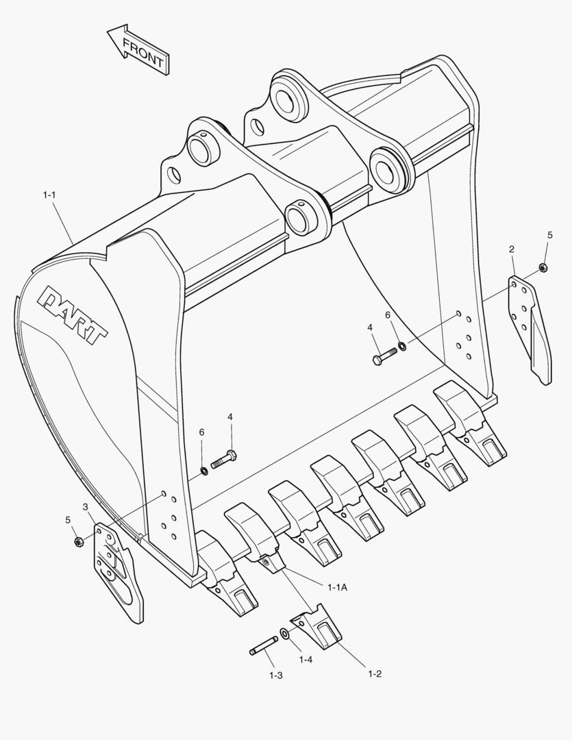 6440 BUCKET - 1.49mВі(63`) - SIDE PIN
