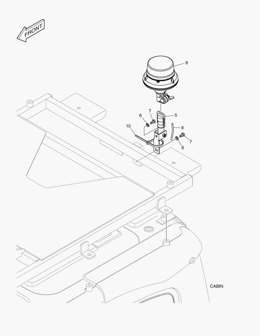 7090 ROTATING BEACON WITH 6 LAMP(GUARD)