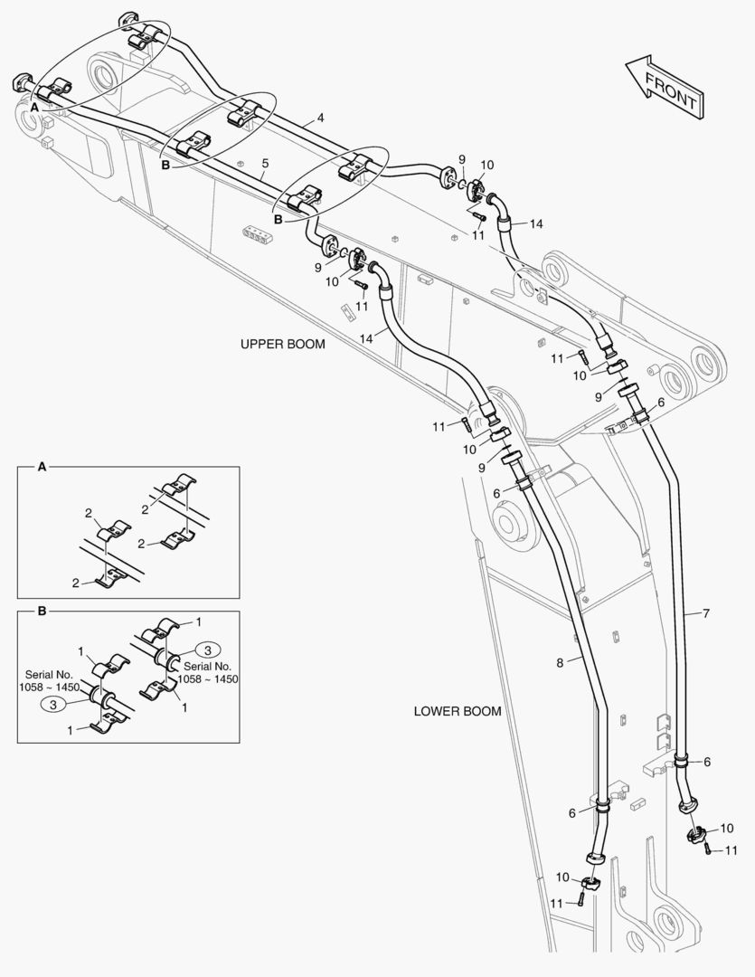 7250 ARTI. BOOM PIPING - ONE & TWO WAY
