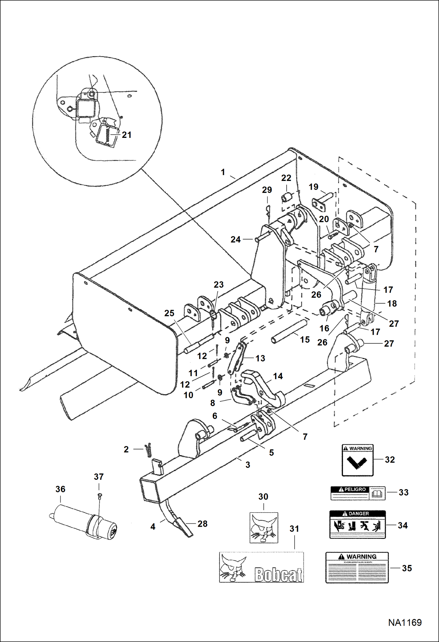 КОРОБЧАТЫЙ ОТВАЛ ТЯЖЕЛОГО ТИПА (РАМА ШАССИ) (3HDBB72 AF4N) (3HDBB84 AF4P)