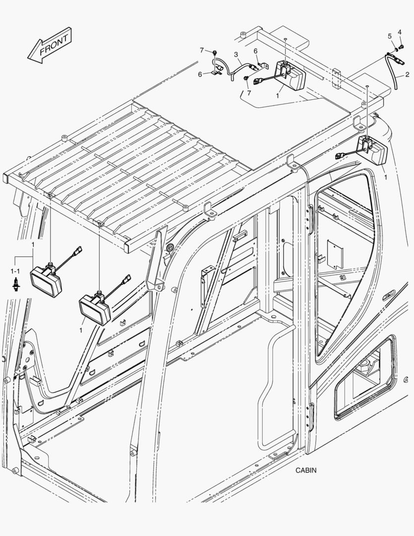 РАБОЧАЯ ФАРА - 6 ЛАМПЫ(КОЖУХ)