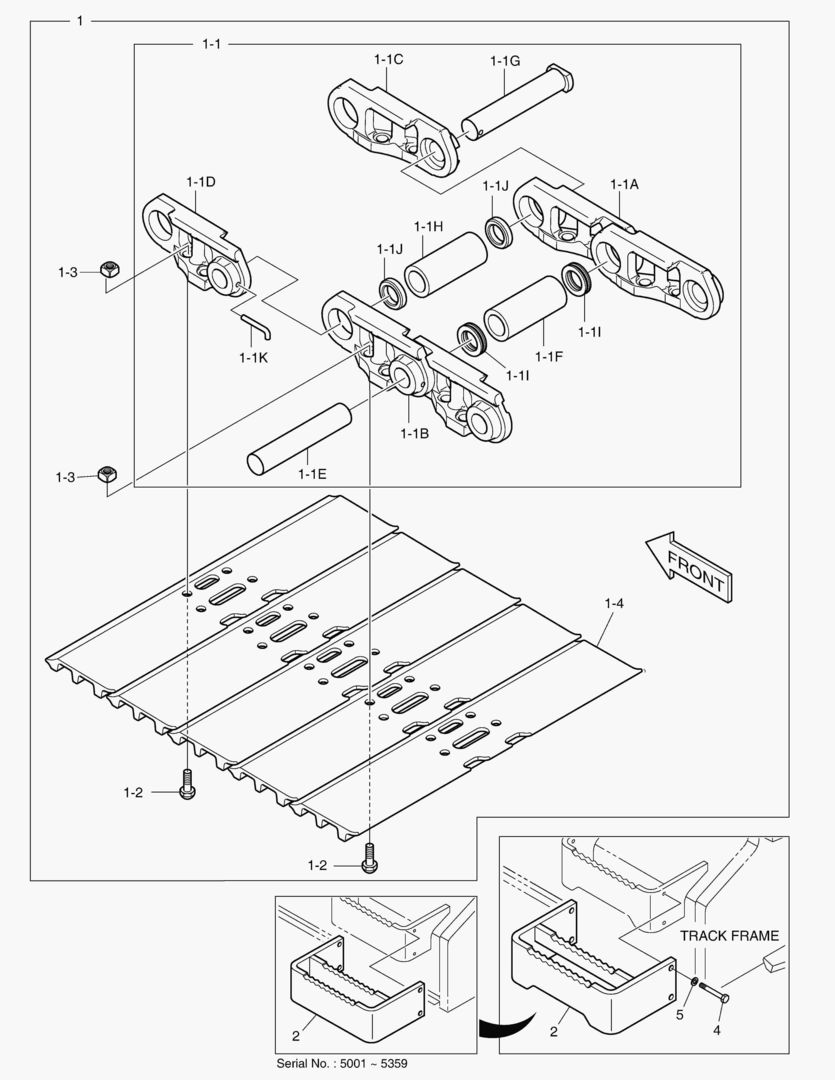 6580 TRACK SHOE - 900G [5001~5696]