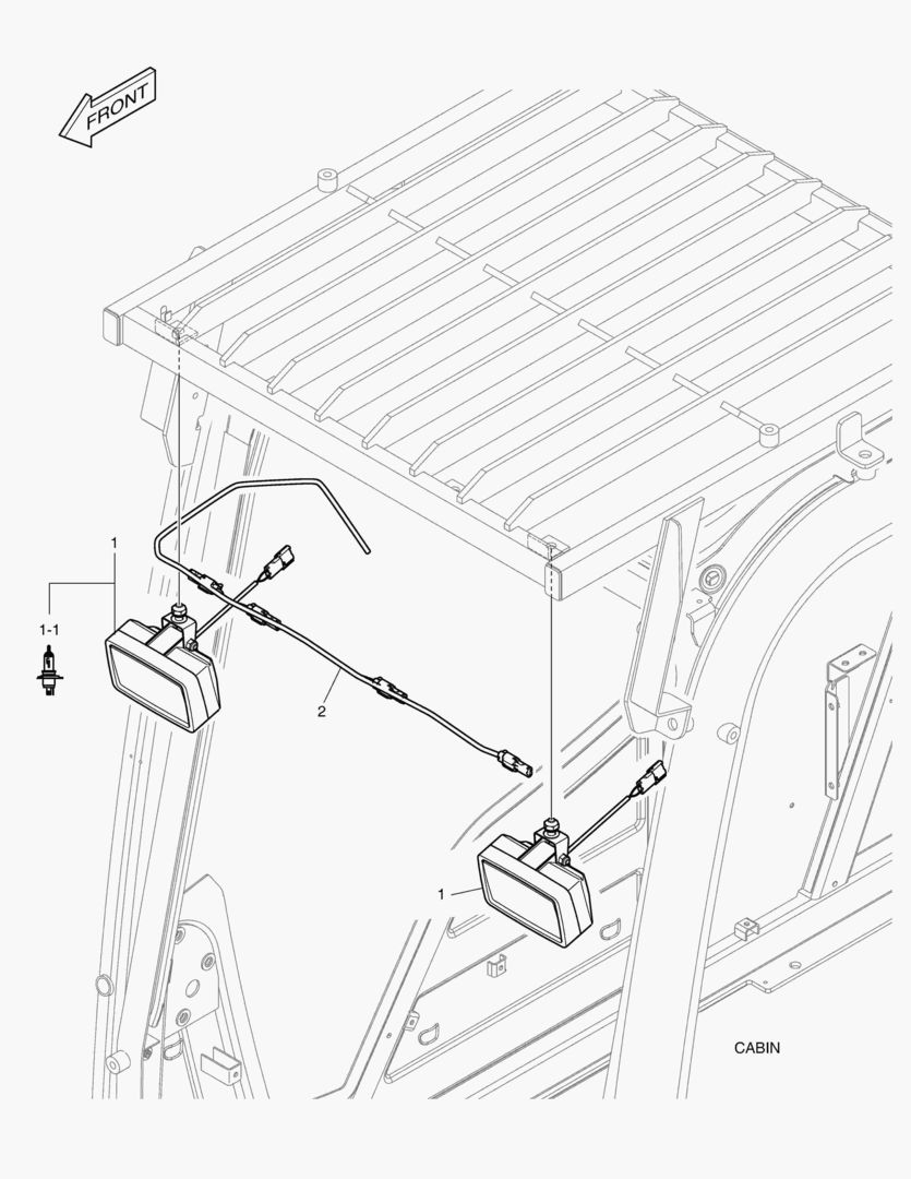РАБОЧАЯ ФАРА - 2 ЛАМПЫ(КОЖУХ)