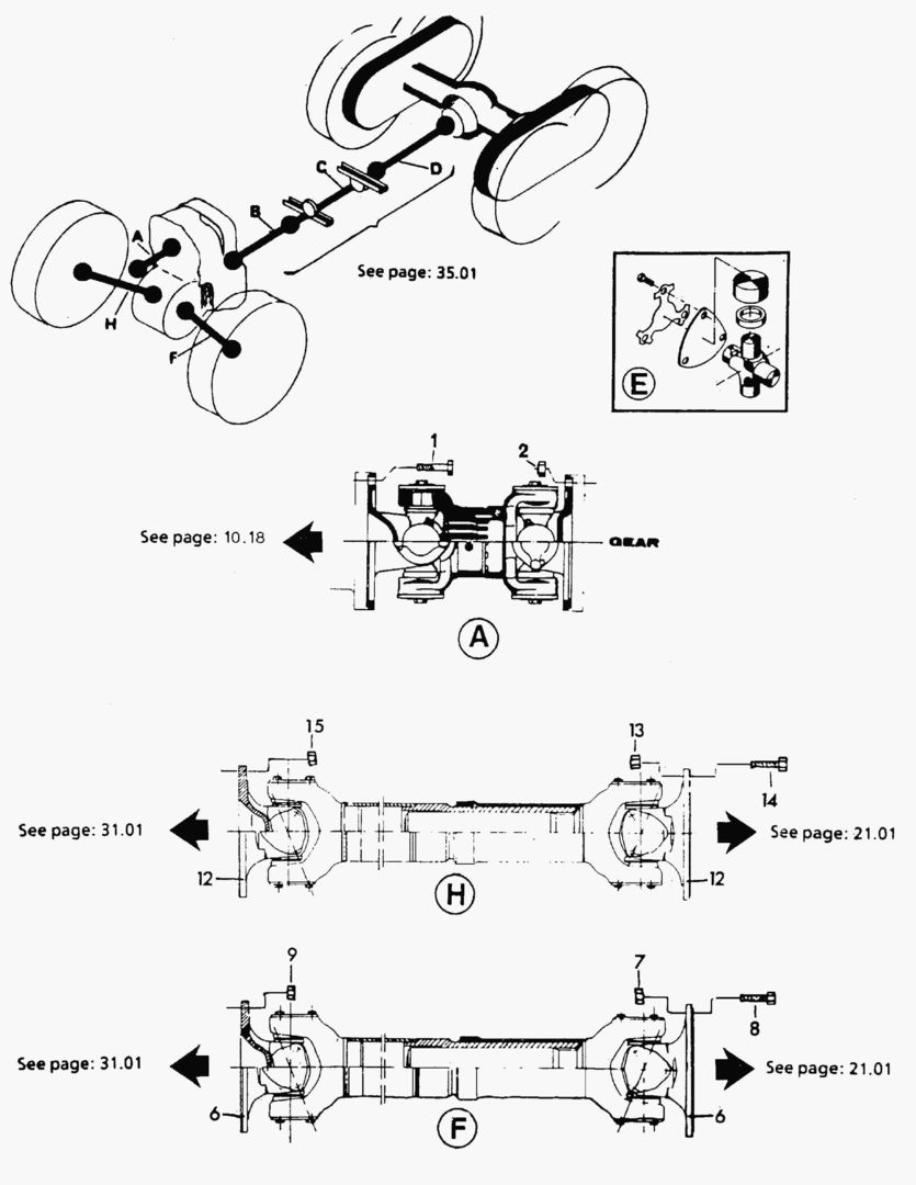 G030-1 INTERMEDIATE SHAFTS; FRONT VEHICLE
