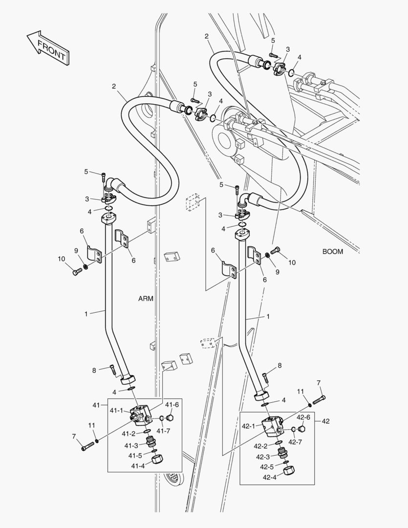 6240 ARM PIPING - ONE & TWO WAY(ARM 2.9m)