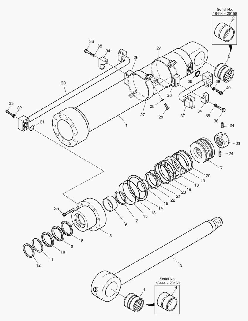 4301 BUCKET CYLINDER - ARM 3.5m [18444~]
