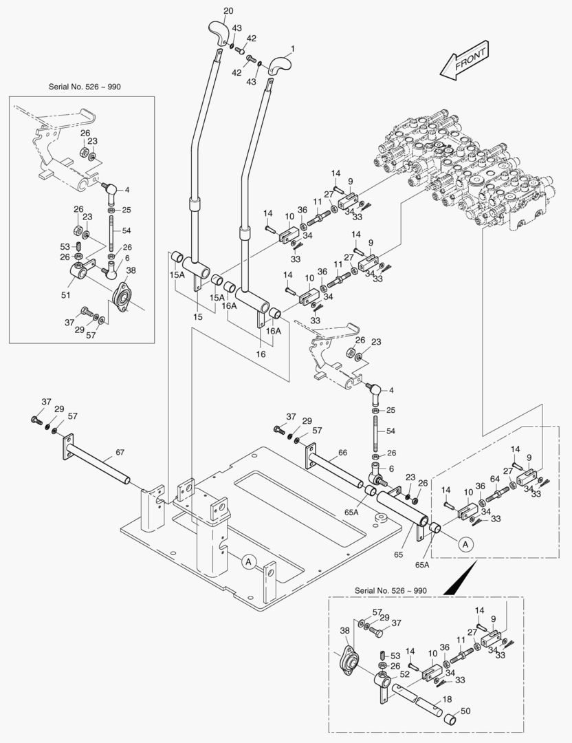 1261 CONTROL LEVER SYSTEM(2) [526~]