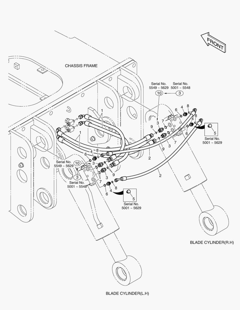 Спецтехника 2250 BLADE PIPING - REAR [5001~6440]
