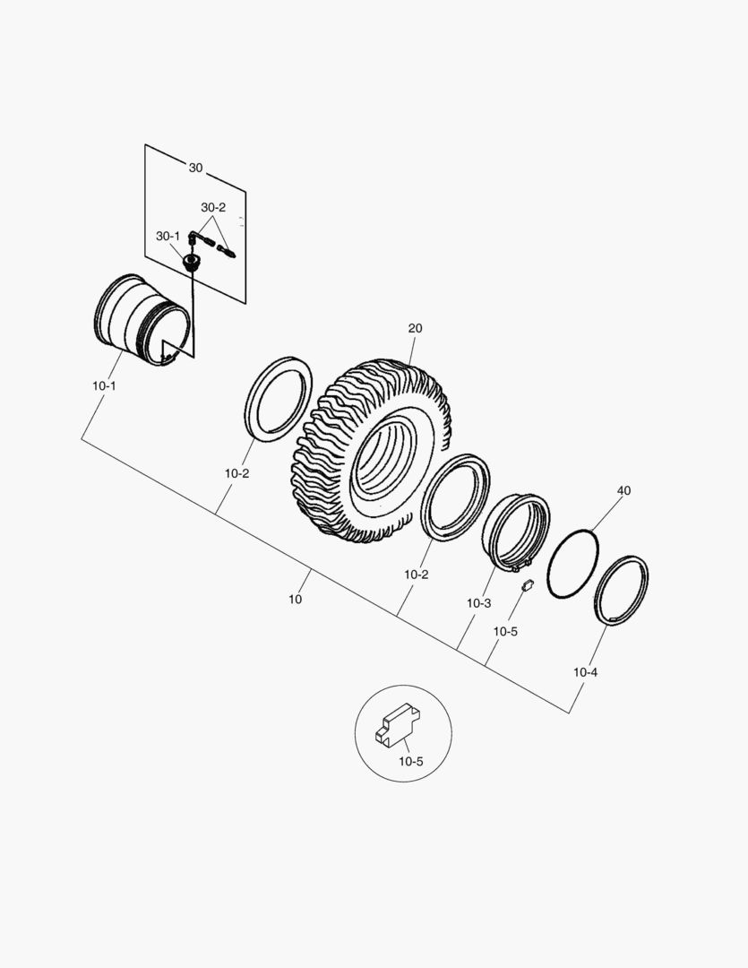 Схема G100-4 TYRES AND RIMS, 5-PIECE RIMS [ ~ 7X0635]