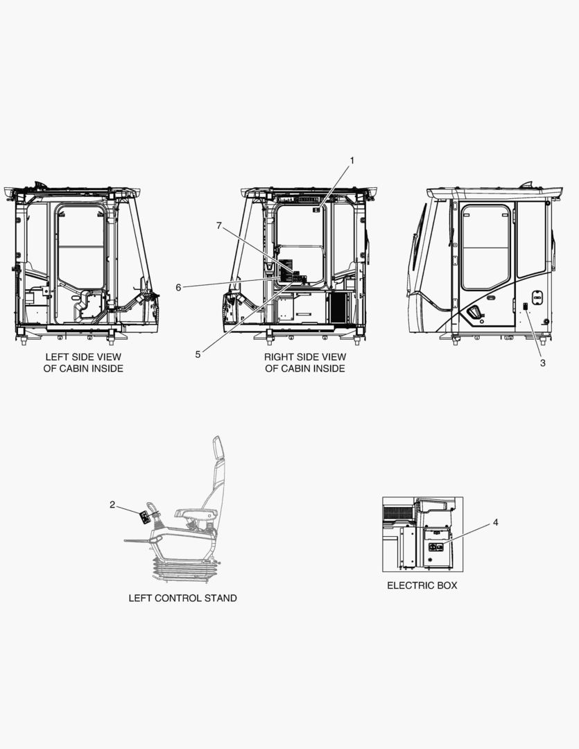 ПРЕДУПРЕЖДАЮЩАЯ ТАБЛИЧКА - КАБИНА(ЭКСПОРТИРУЕМОЕ ОБОРУДОВАНИЕ)