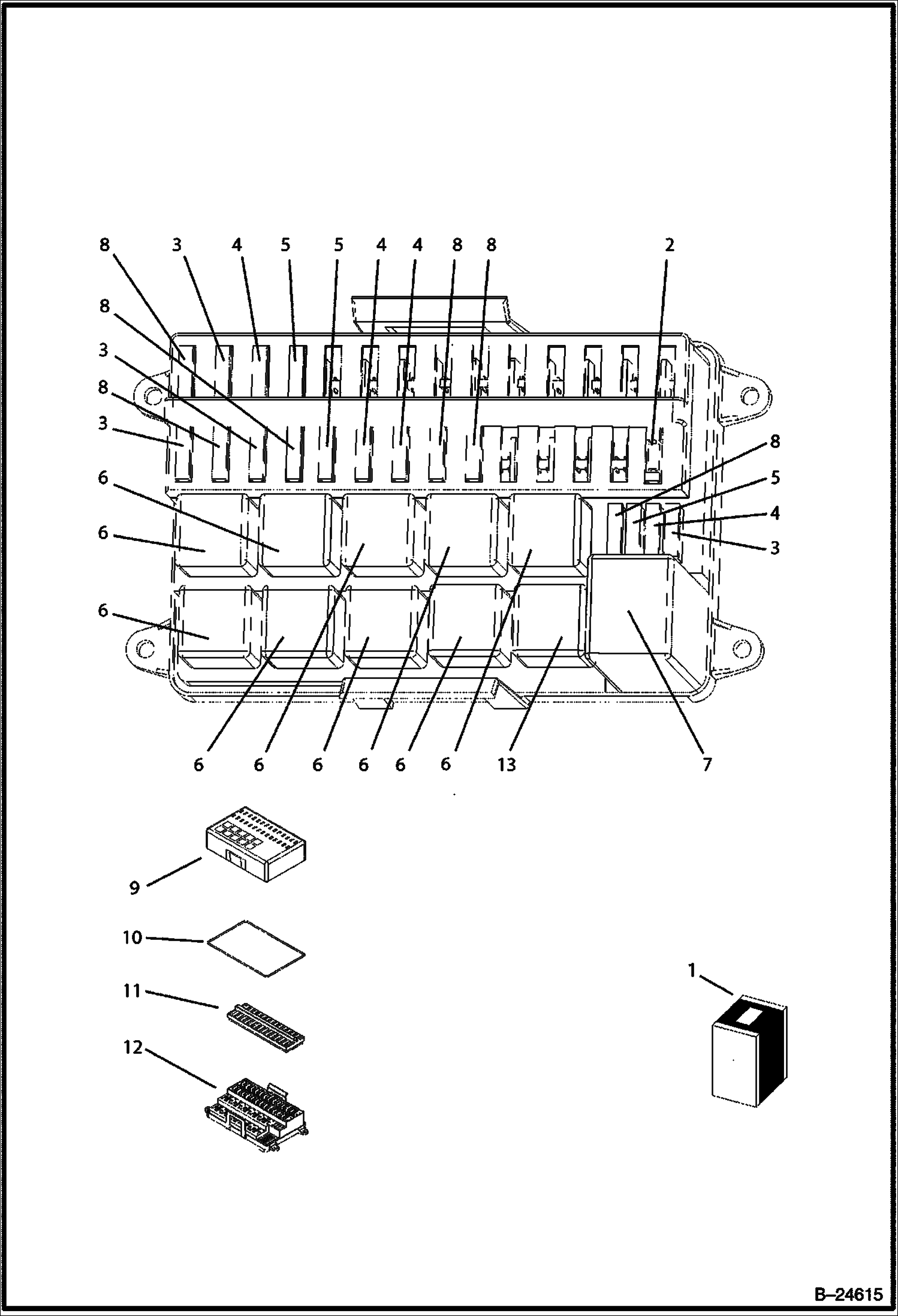 КОНТУР ЭЛЕКТРИЧЕСКОЙ ЦЕПИ БЛОК ПЛАВКИХ ПРЕДОХРАНИТЕЛЕЙ