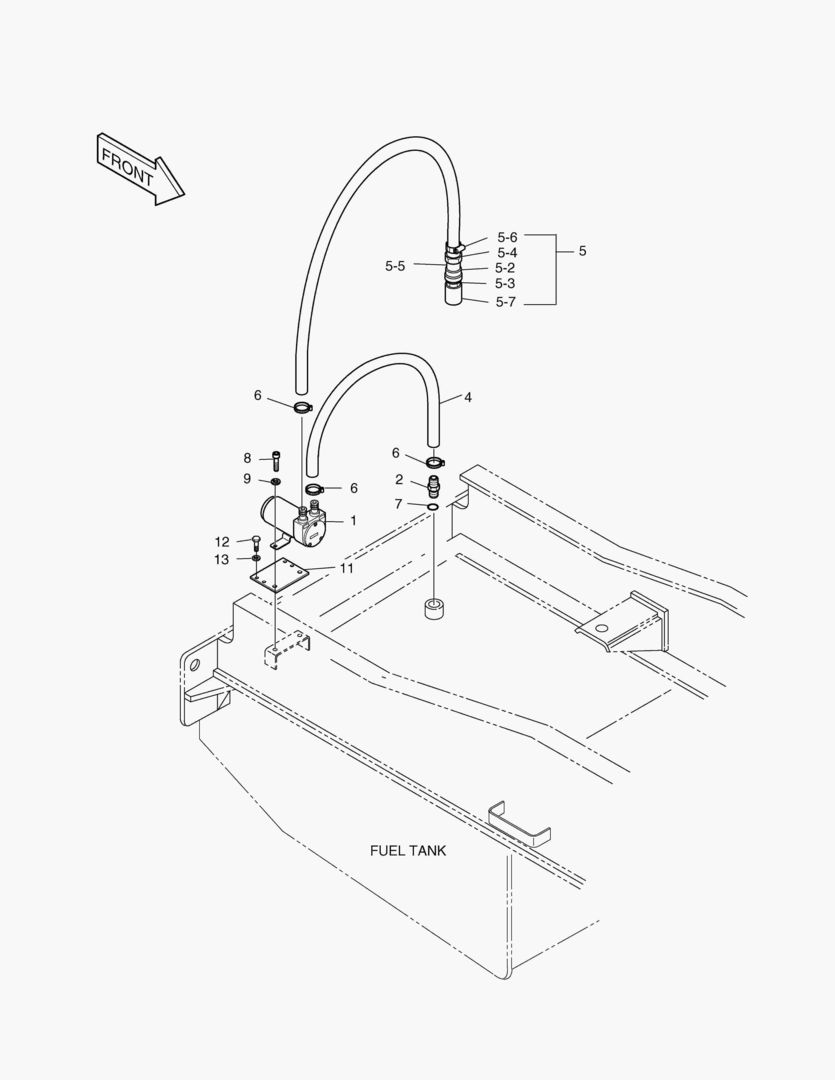 Схема НАСОС ЗАЛИВНОЙ ГОРЛОВИНЫ ТОПЛИВА - ОПЦИЯ