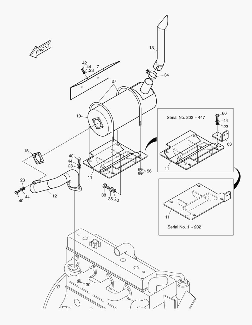 1140 ENGINE MOUNTING(4)-MUFFLER [1~2968]