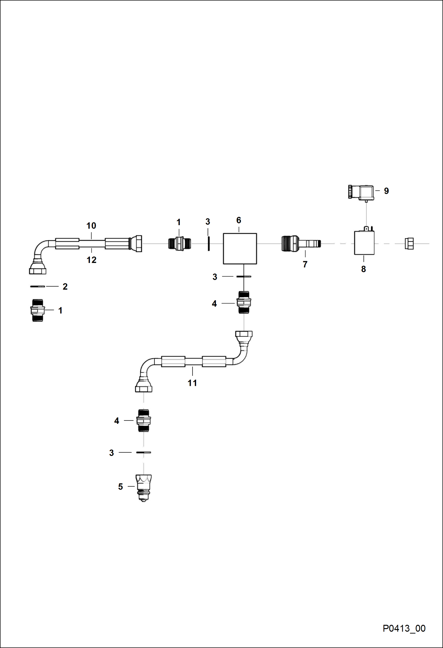 Схема ГИДРАВЛИЧЕСКИЕ ДЕТАЛИ (BUD4452)