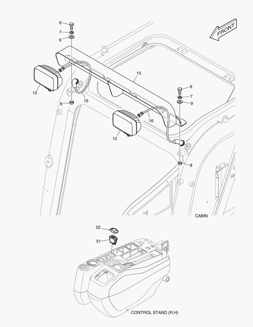 1821 WORKING LAMP - 2 LAMP(LED)
