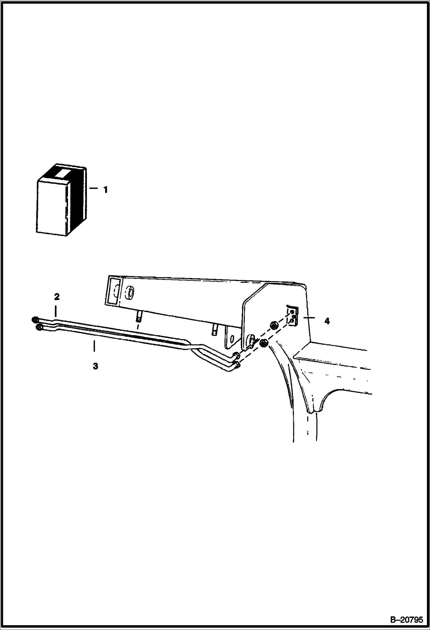 КОМПЛЕКТ ВСПОМОГАТЕЛЬНЫХ ГИДРОСИСТЕМ (ДЛЯ КРОНШТЕЙНА 908B ЭКСКАВАТОРА-ПОГРУЗЧИКА НА СЕРИЙНЫЙ НОМЕР 12999 И НИЖЕ)