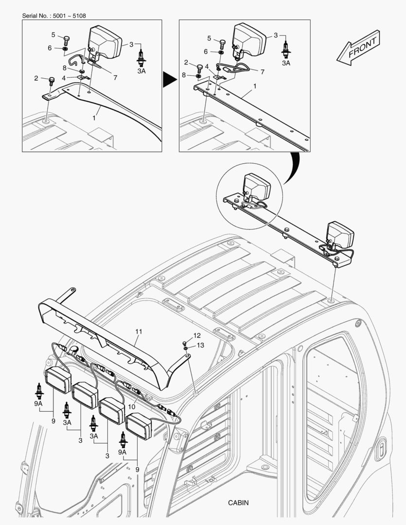 РАБОЧАЯ ФАРА - 4 ЛАМПЫ