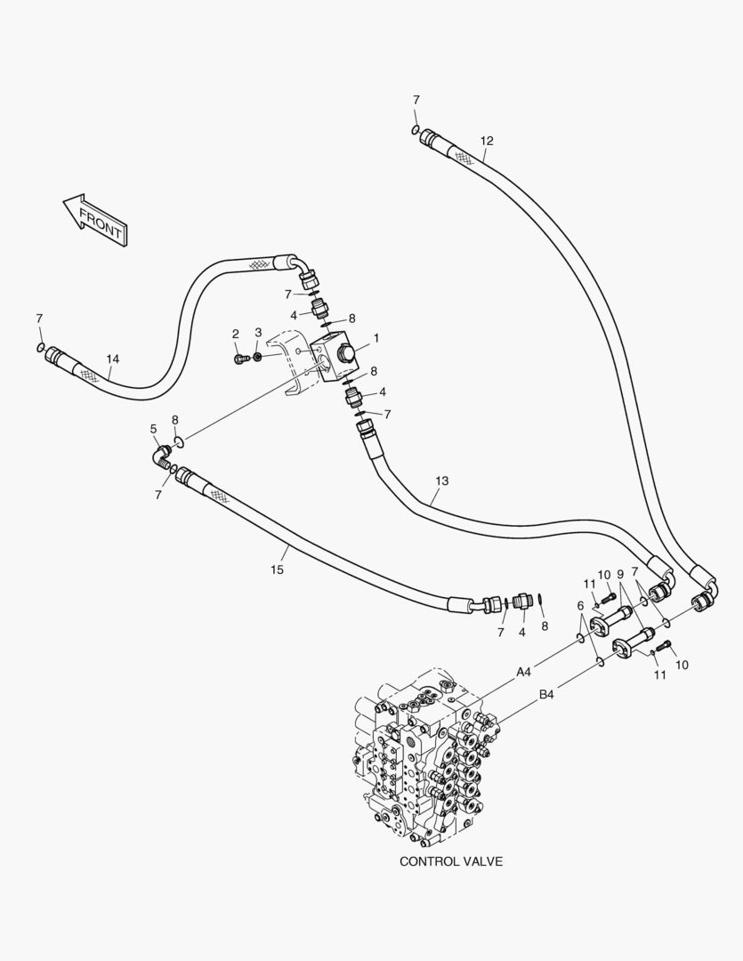 Спецтехника 6370 MAIN PIPING-ONE & TWO WAY