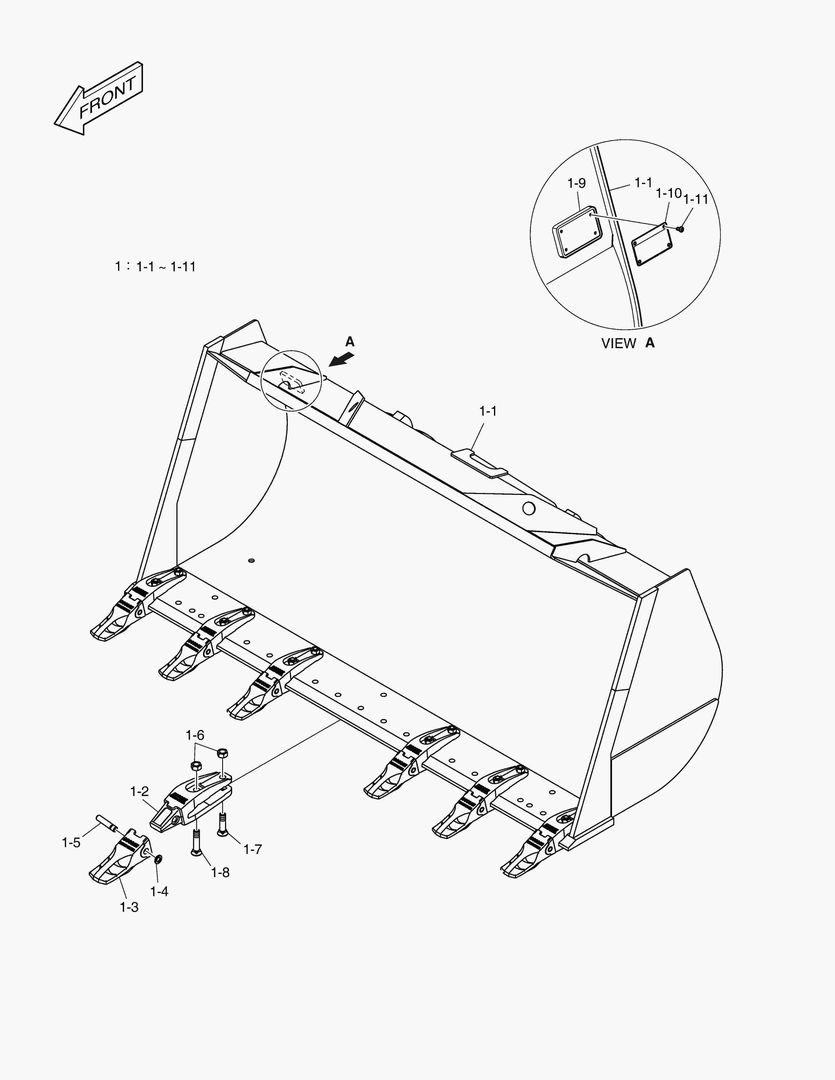 5180 BUCKET-2.7гЋҐ TOOTH