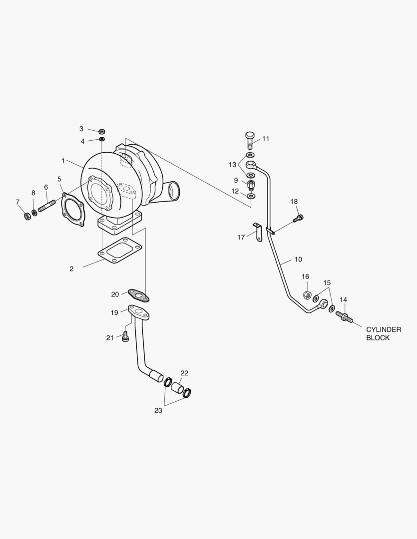 014 TURBO CHARGER & OIL PIPE