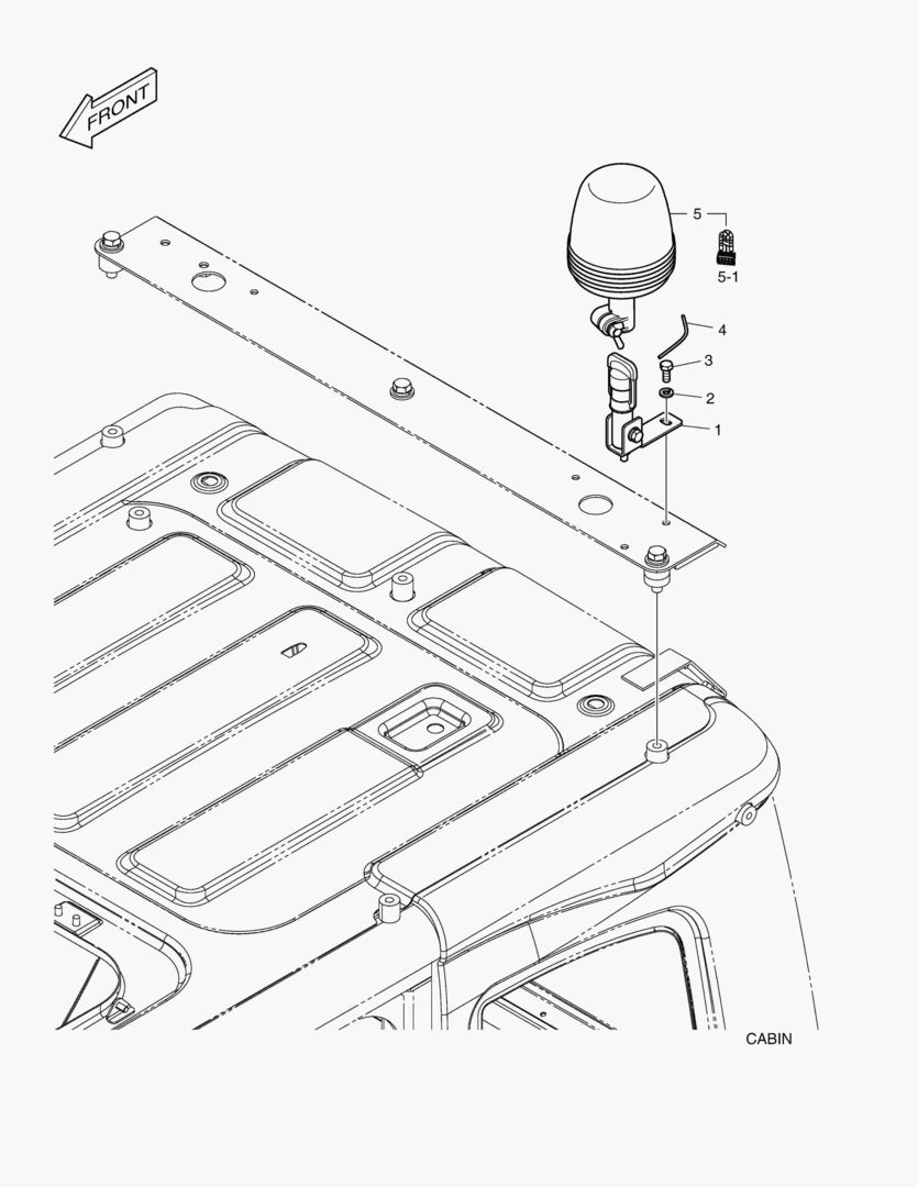 7270 ROTATING BEACON - WITH LAMP(ROPS) [5094~]