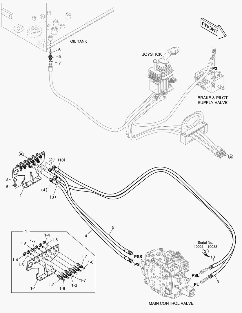 ТРУБОПРОВОД СЕРВОУПРАВЛЕНИЯ - 2 КАТУШКИ