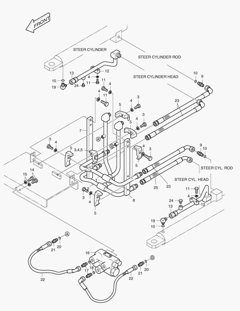 1250 STEERING PIPING [1001~1068]