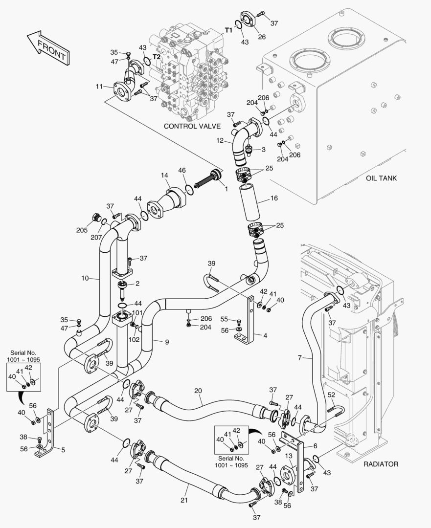 1240 OIL COOLER PIPING(2) - OIL COOLER