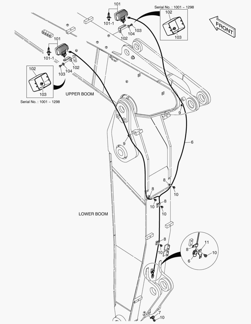 РАБОЧАЯ ФАРА - ШАРНИРНАЯ СТРЕЛА