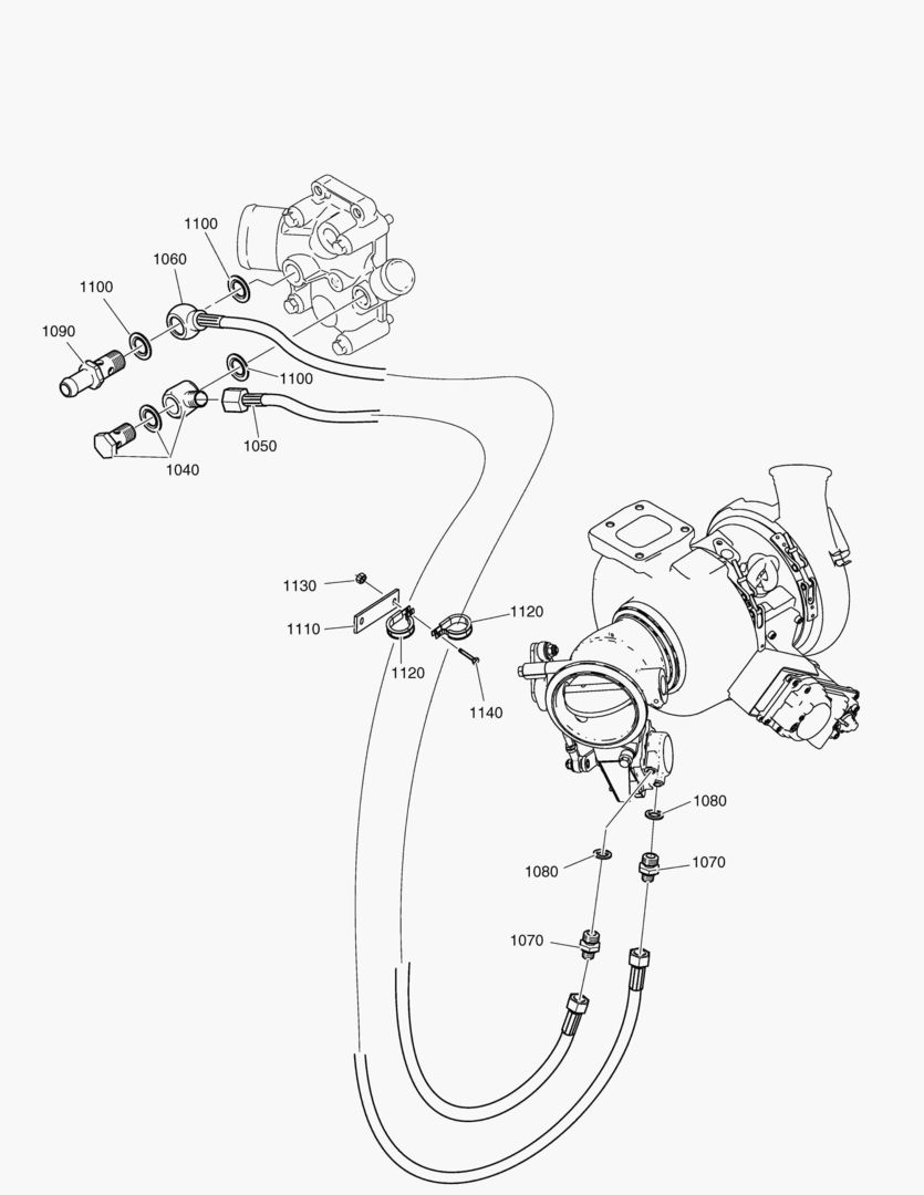 Спецтехника G011-430 COOLANT PIPE, EXHAUST BRAKE [~ 8X1097] - главное фото