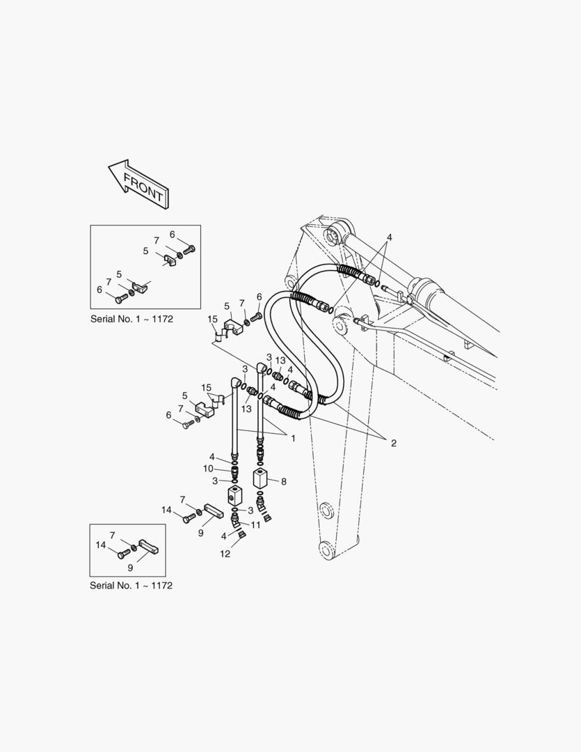 Спецтехника 6640 ARM PIPING-ARM 2.4m(ONE & TWO WAY)