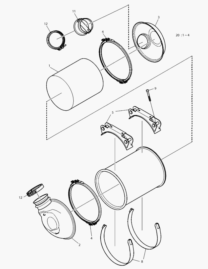 ГЛУШИТЕЛЬ С КАТАЛИТИЧЕСКИМ ДОЖИГАТЕЛЕМ