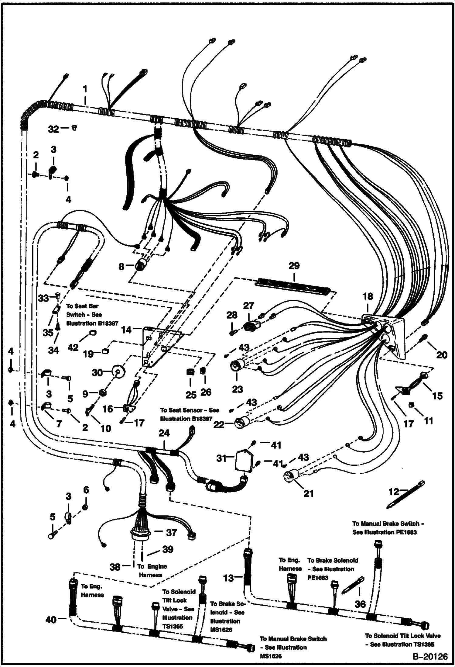 ЭЛЕКТРОСХЕМА КАБИНЫ (БЕЗ B.O.S.S. (ОПЦИЯ))