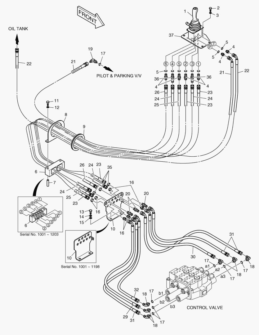 ТРУБОПРОВОД СЕРВОУПРАВЛЕНИЯ-3 КАТУШКИ