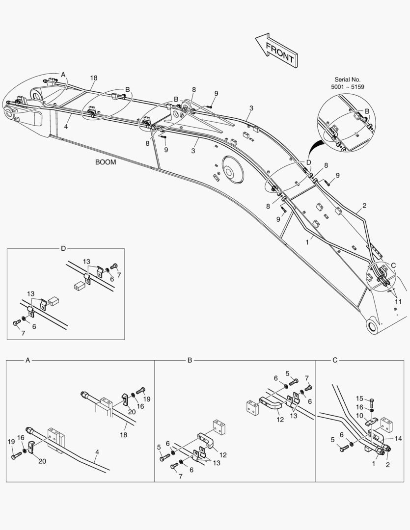 Спецтехника 6440 BOOM PIPING - BOOM 5.2m(ROTATING) [5001~5200] - главное фото
