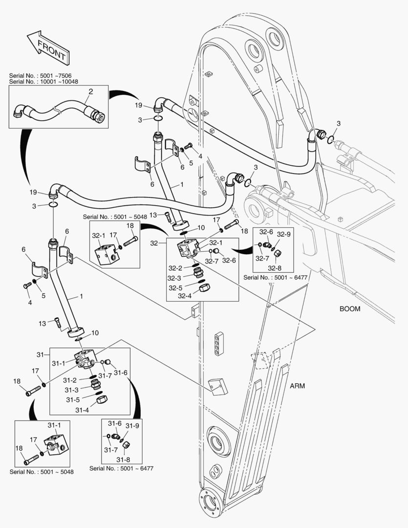6520 ARM PIPING - ONE & TWO WAY(ARM 2.5m)