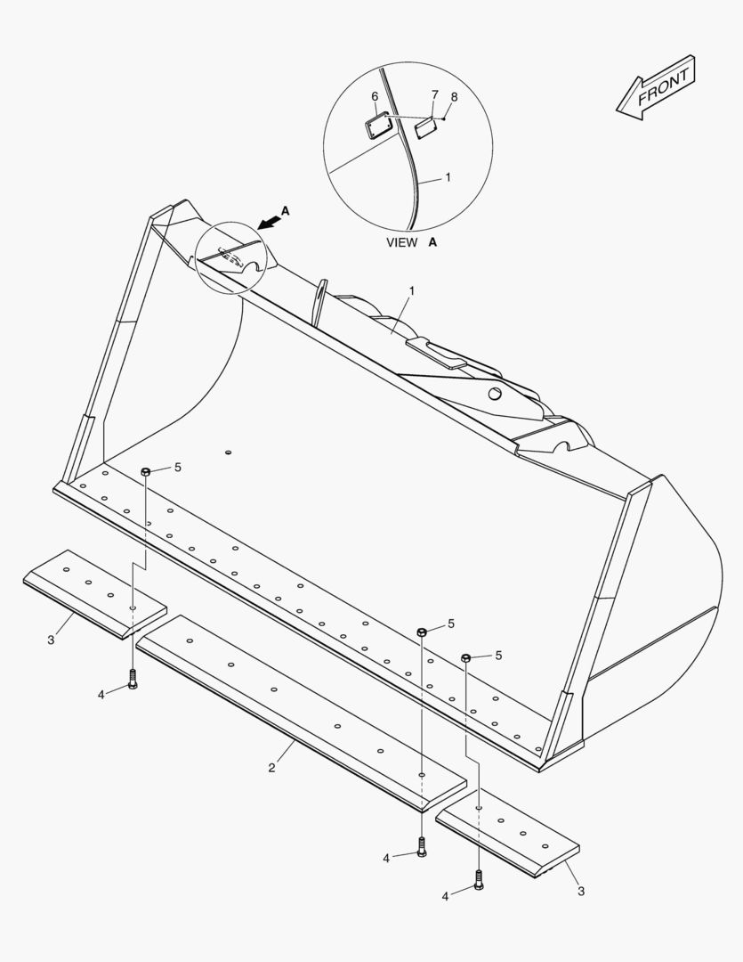 5630 BUCKET - 4.2гЋҐ CUTTING EDGE 3270mm(WC)