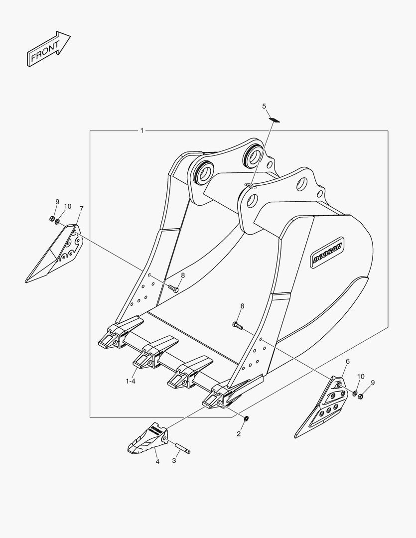6840 BUCKET ASS`Y - 2.07mВі - H CLASS