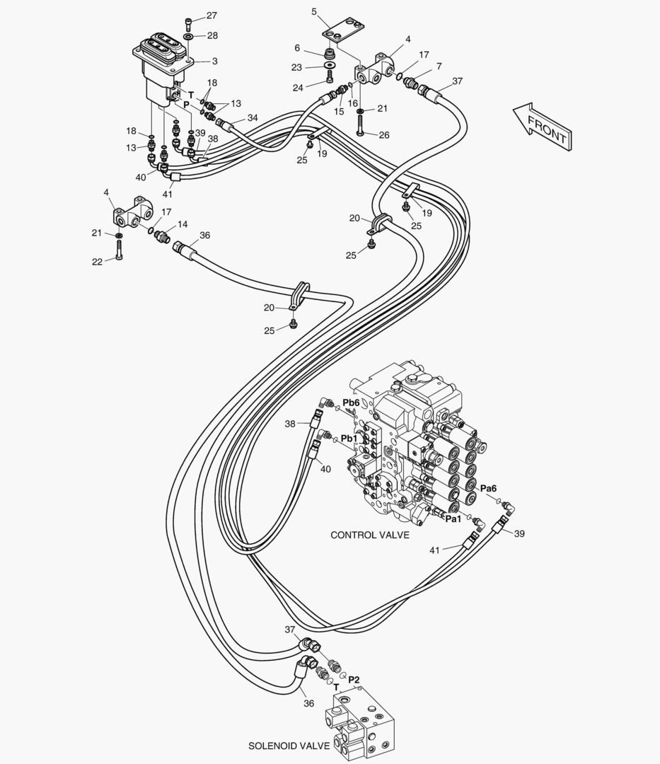 ТРУБОПРОВОД СЕРВОУПРАВЛЕНИЯ(4) - СТУПЕНЬКИ В КАБИНУ