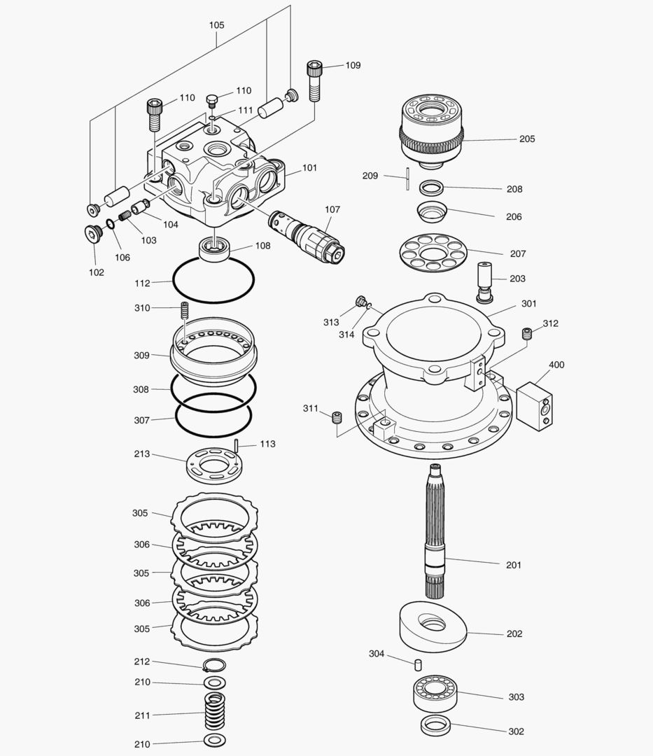 ГИДРОМОТОР ПОВОРОТА ПЛАТФОРМЫ
