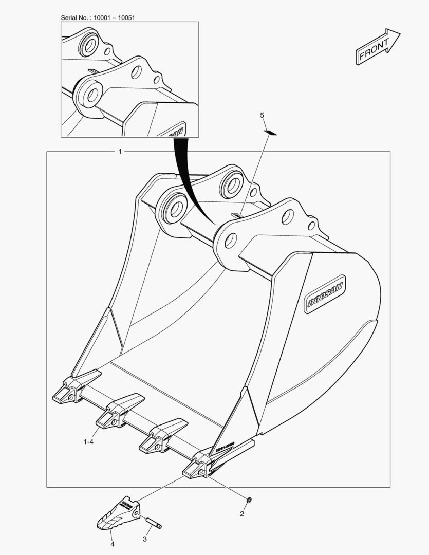 7080 BUCKET ASS`Y - 1.92mВі - H CLASS