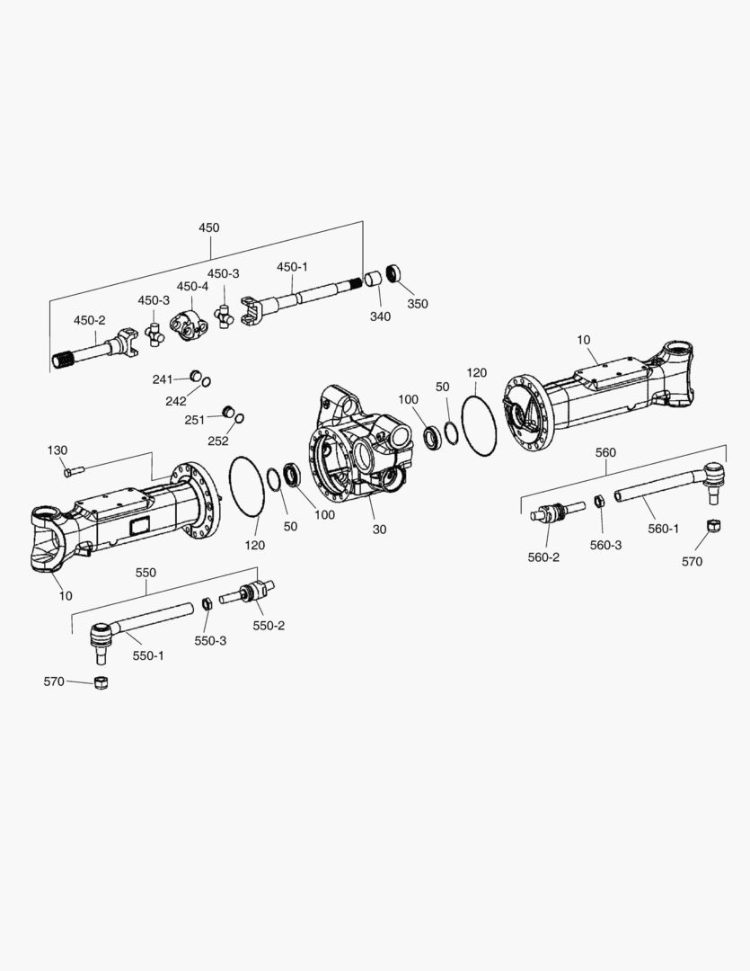 4530 AXLE CASING - FRONT AXLE [1001~1397]