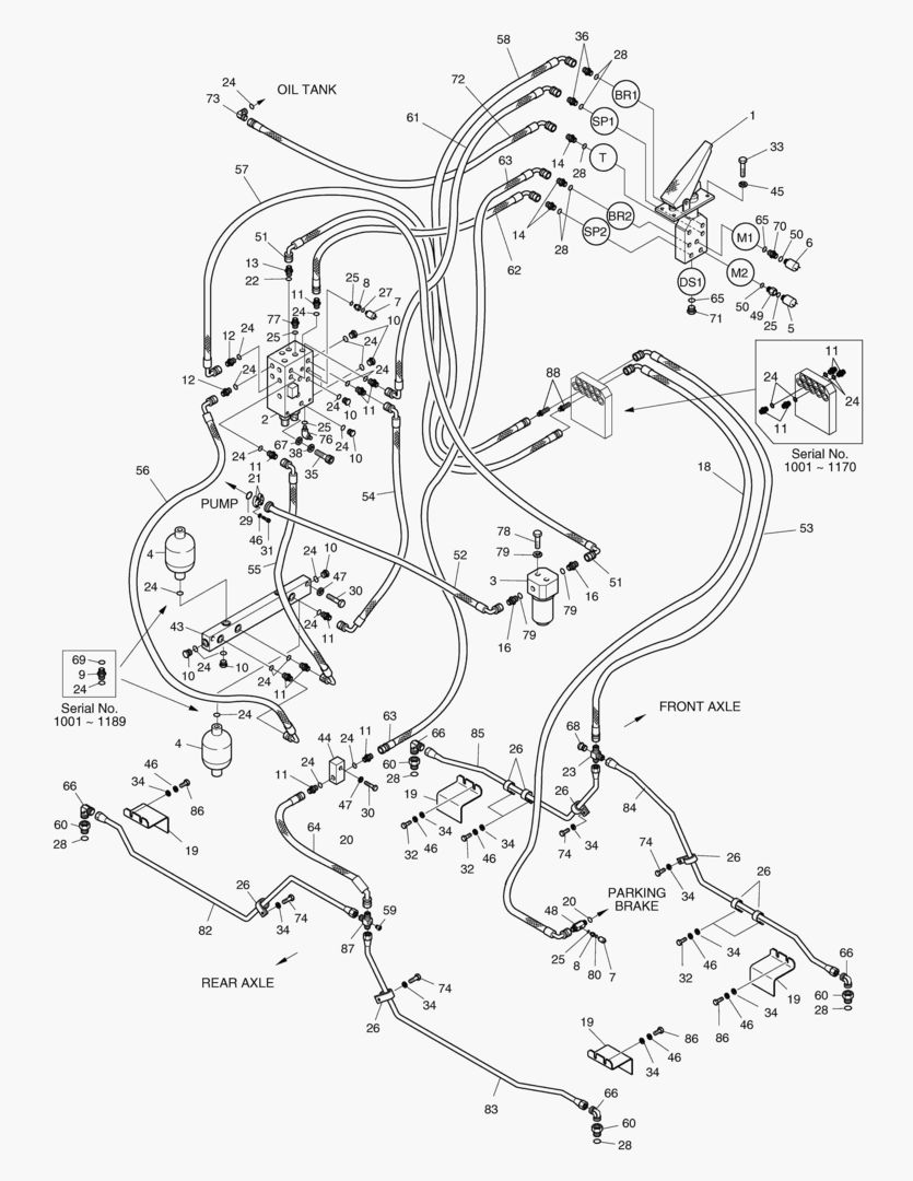 1235 BRAKE PIPING-LOCAL AXLE [1001~1305]