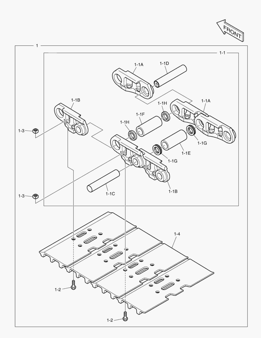 БАШМАК ГУСЕНИЦЫ В СБОРЕ - 600G