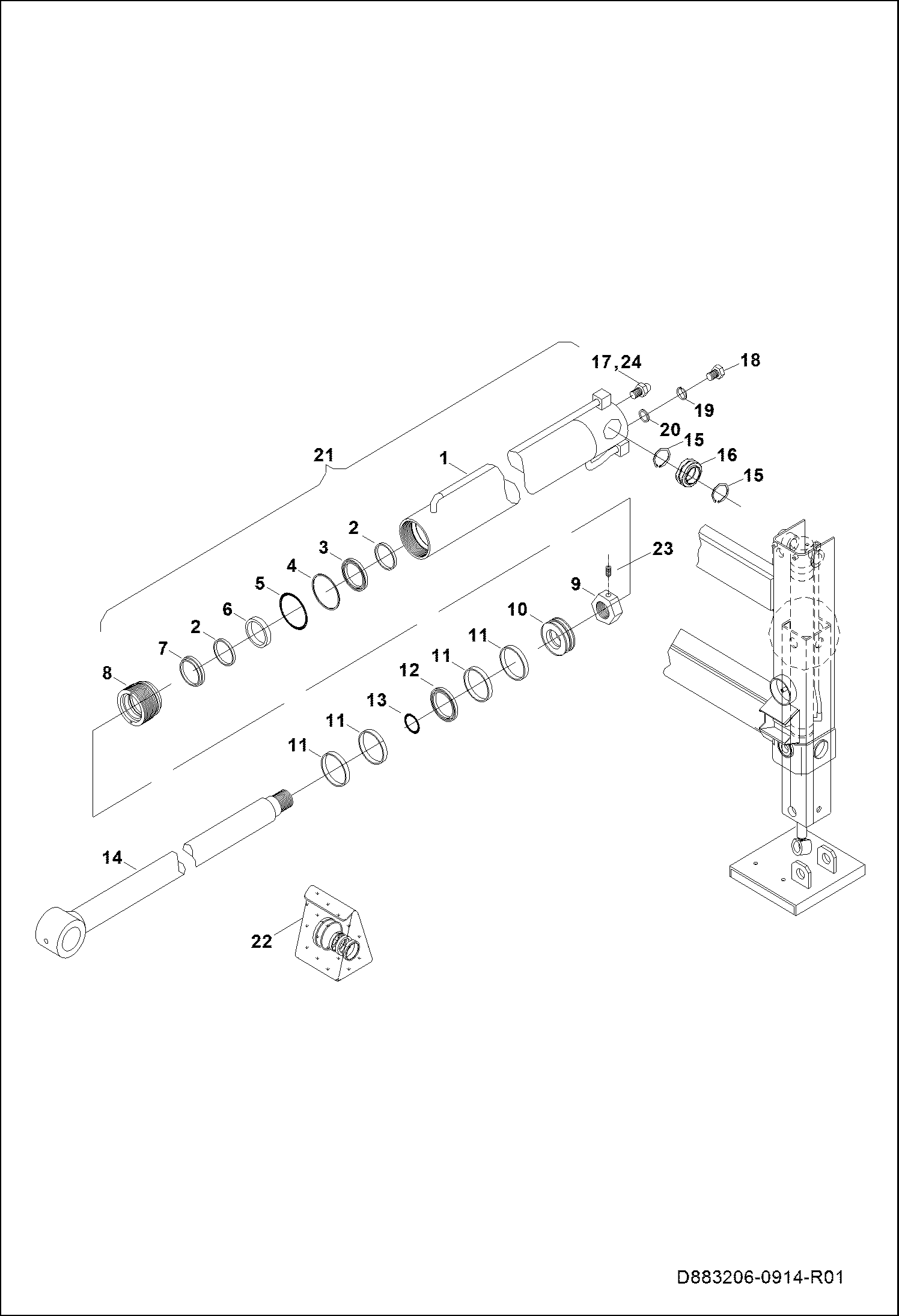 ЦИЛИНДР СТАБИЛИЗАТОРА