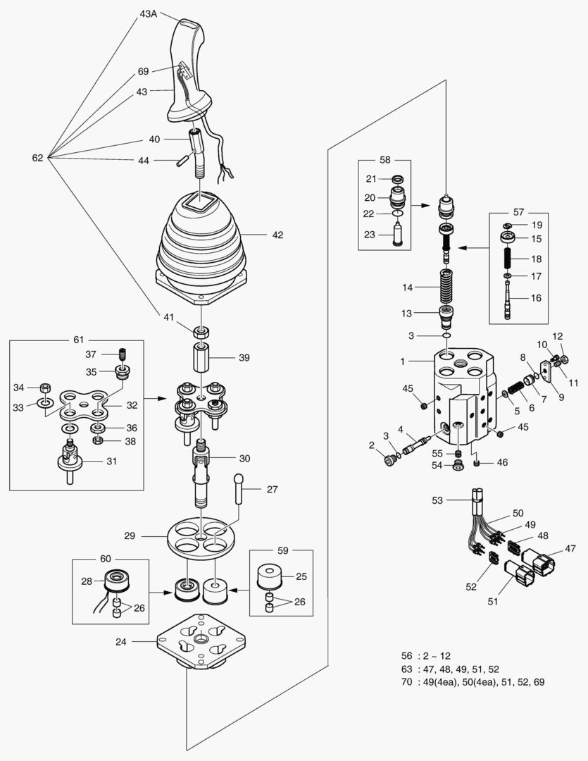 3460 JOYSTICK CONTROL VALVE-2 SPOOL